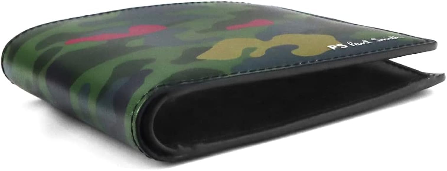 Amazon | [ポールスミス] 二つ折り財布 メンズ 迷彩柄 プリント レザー